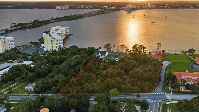 an aerial view of a city with houses