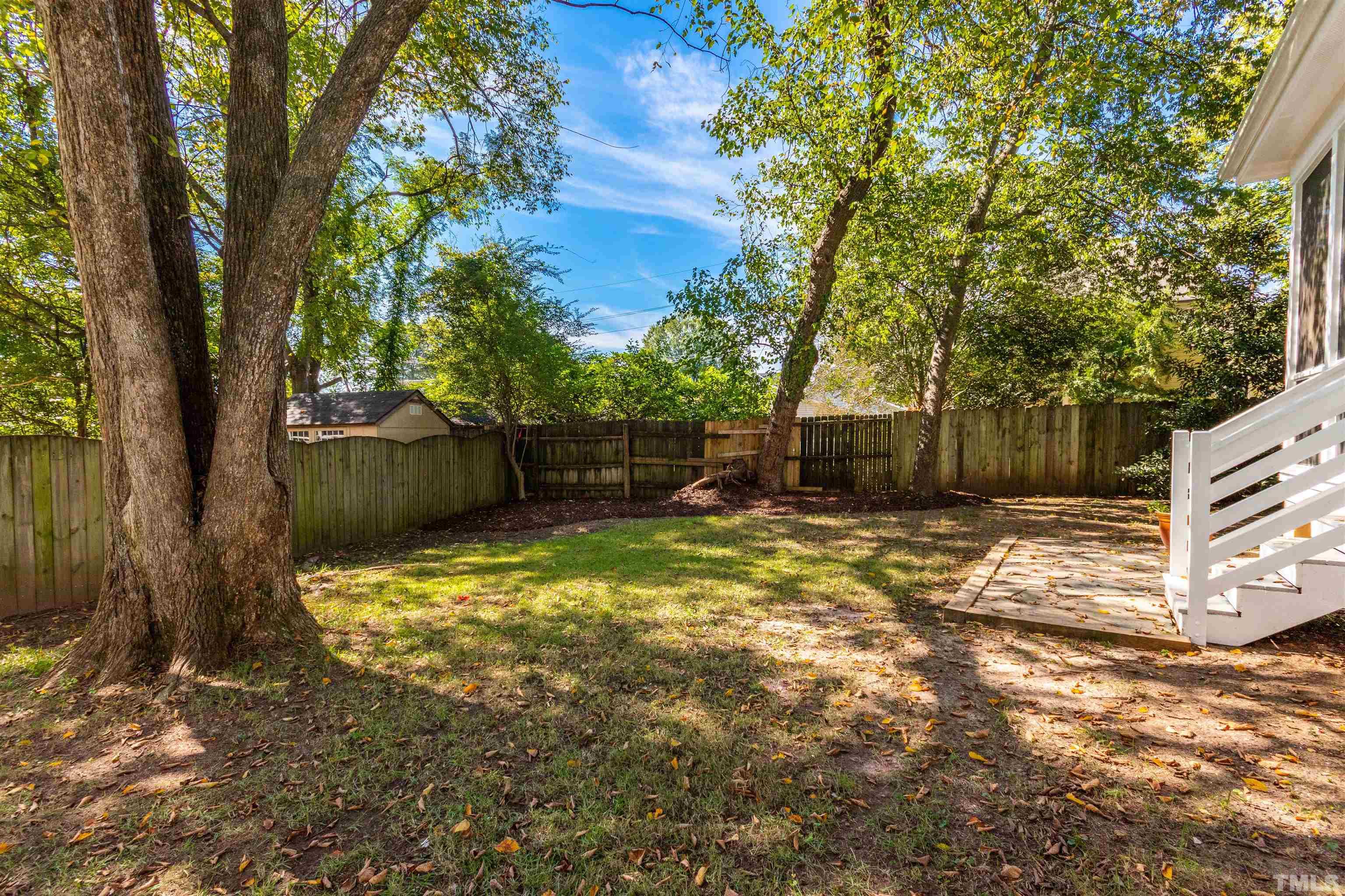610 New Road Raleigh, NC 27608 - Photo 23 of 24 a backyard of a house with lots of green space