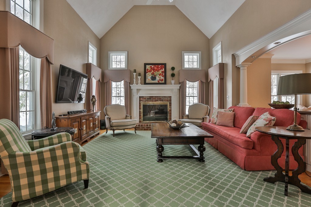 6 Powder House Lane Boxford, MA 01921 - Photo 3 of 30 a living room with furniture and a fireplace
