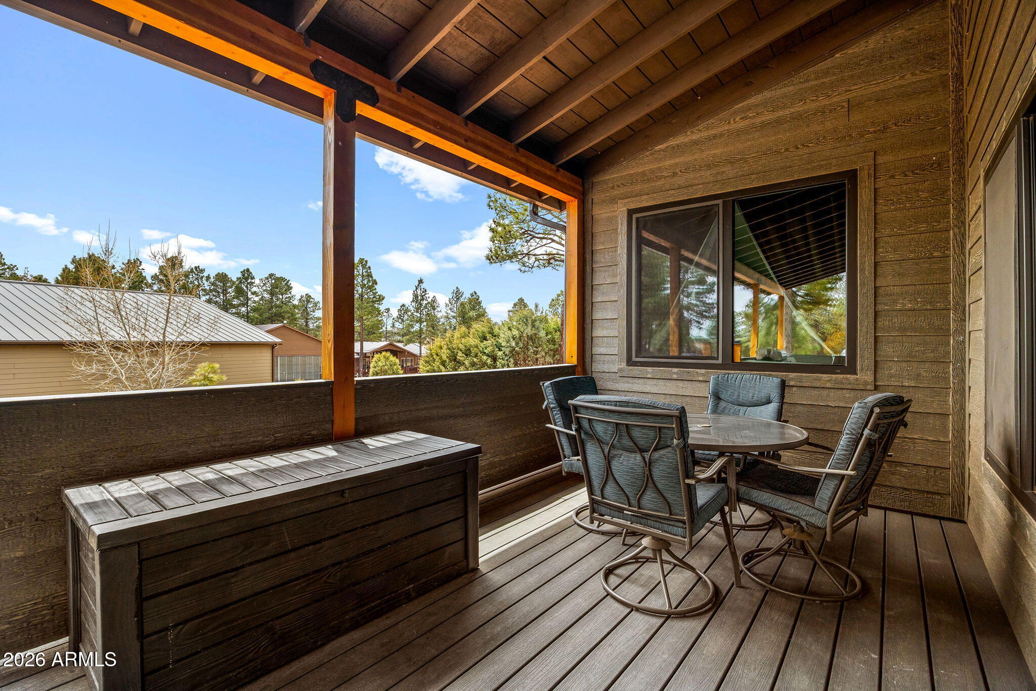 2270 Spitfire Circle Overgaard, AZ 85933 - Photo 34 of 47 a view of a chairs and table on the deck