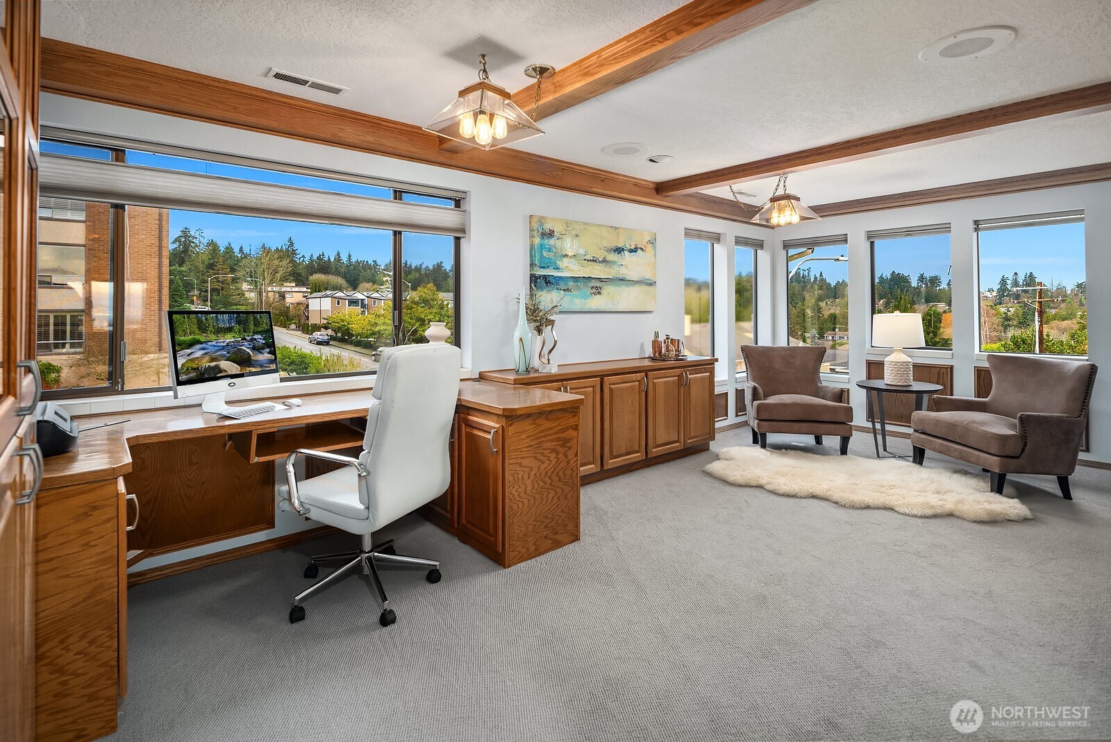 505 Pine Street, Unit 301 Edmonds, WA 98020 - Photo 30 of 40 a view of a workspace with furniture and a window