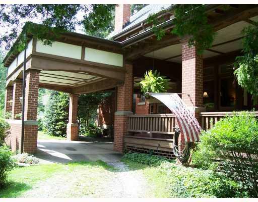 1327 Coraopolis Heights Road Coraopolis, PA 15108 - Photo 12 of 17 Exterior Front. A close-up of the portico for arriving guests which is a reminder of "days gone by".