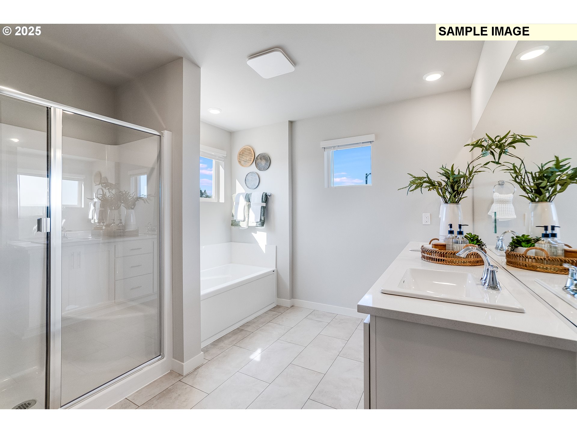 16698 Southwest Rubicon Lane Portland, OR 97224 - Photo 17 of 28 a bathroom with a sink mirror and shower