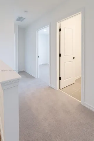an empty room with closet