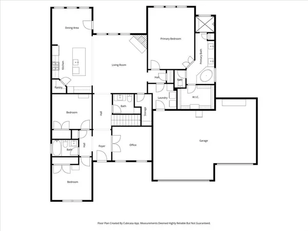 a picture of a bench in the window