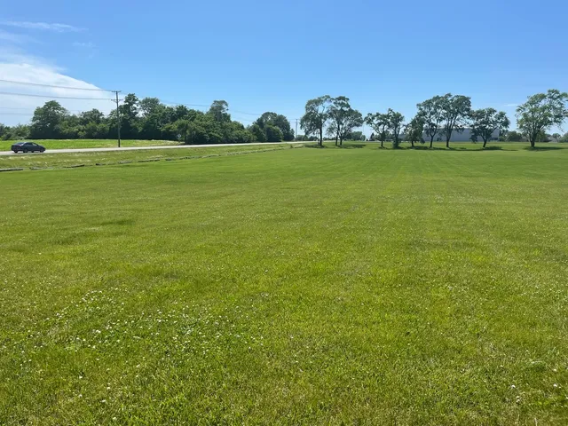a view of an ocean from a yard