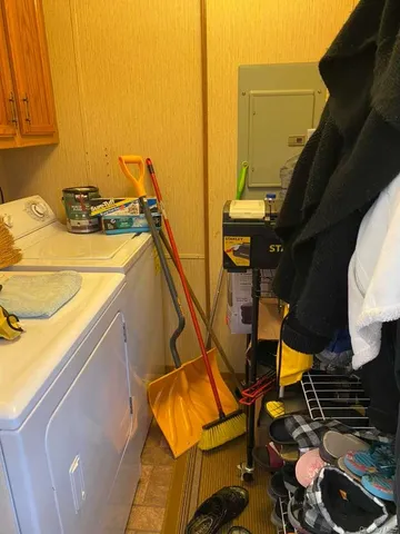 a view of a balcony with chairs