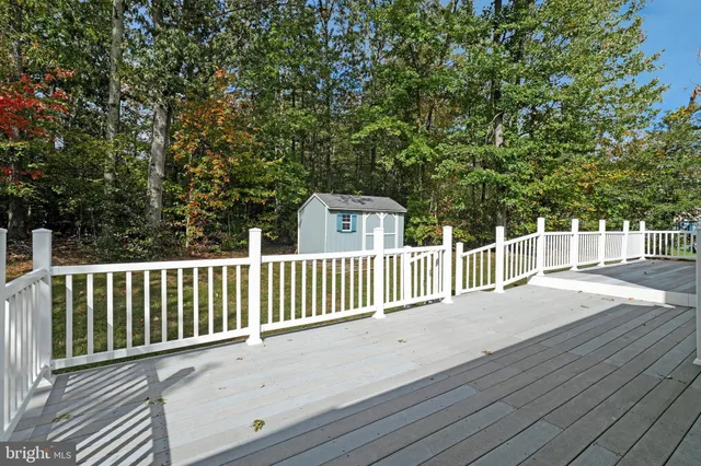 a view of a wooden deck