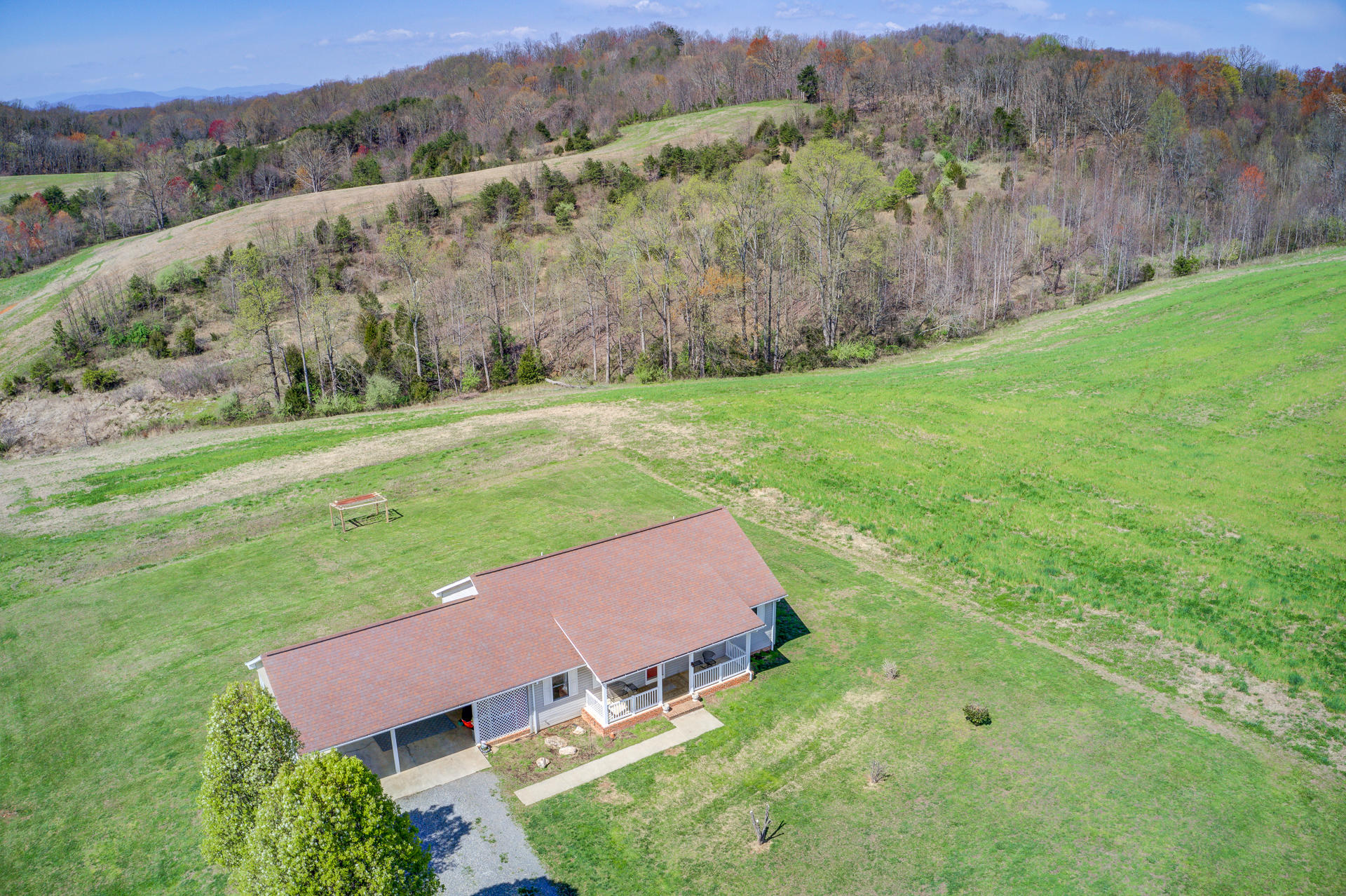 3007 Sandy Level Road Goodview, VA 24095 - Photo 18 of 51 an aerial view of a house with mountain view