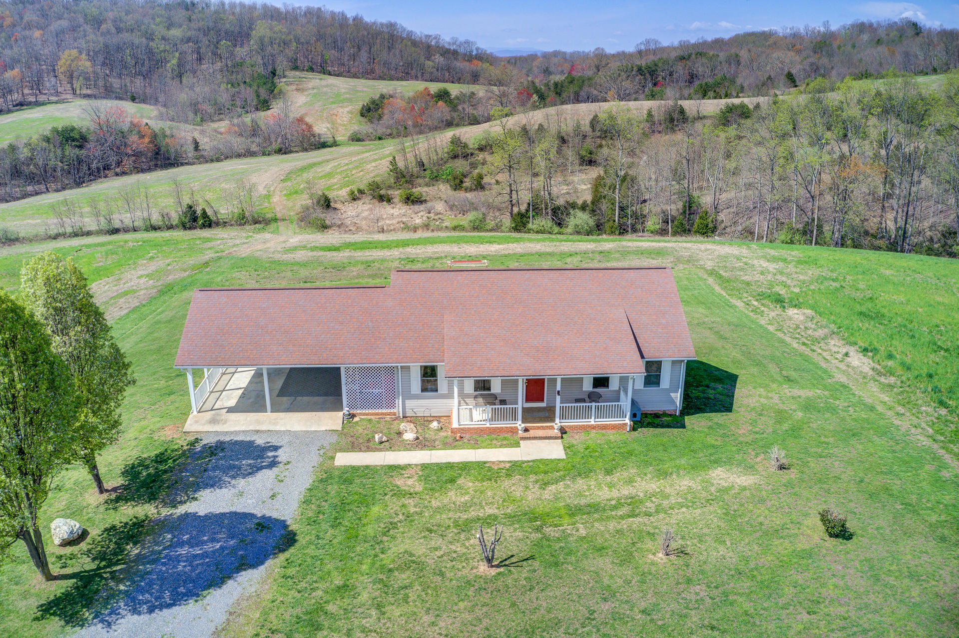 3007 Sandy Level Road Goodview, VA 24095 - Photo 19 of 51 an aerial view of a house with garden