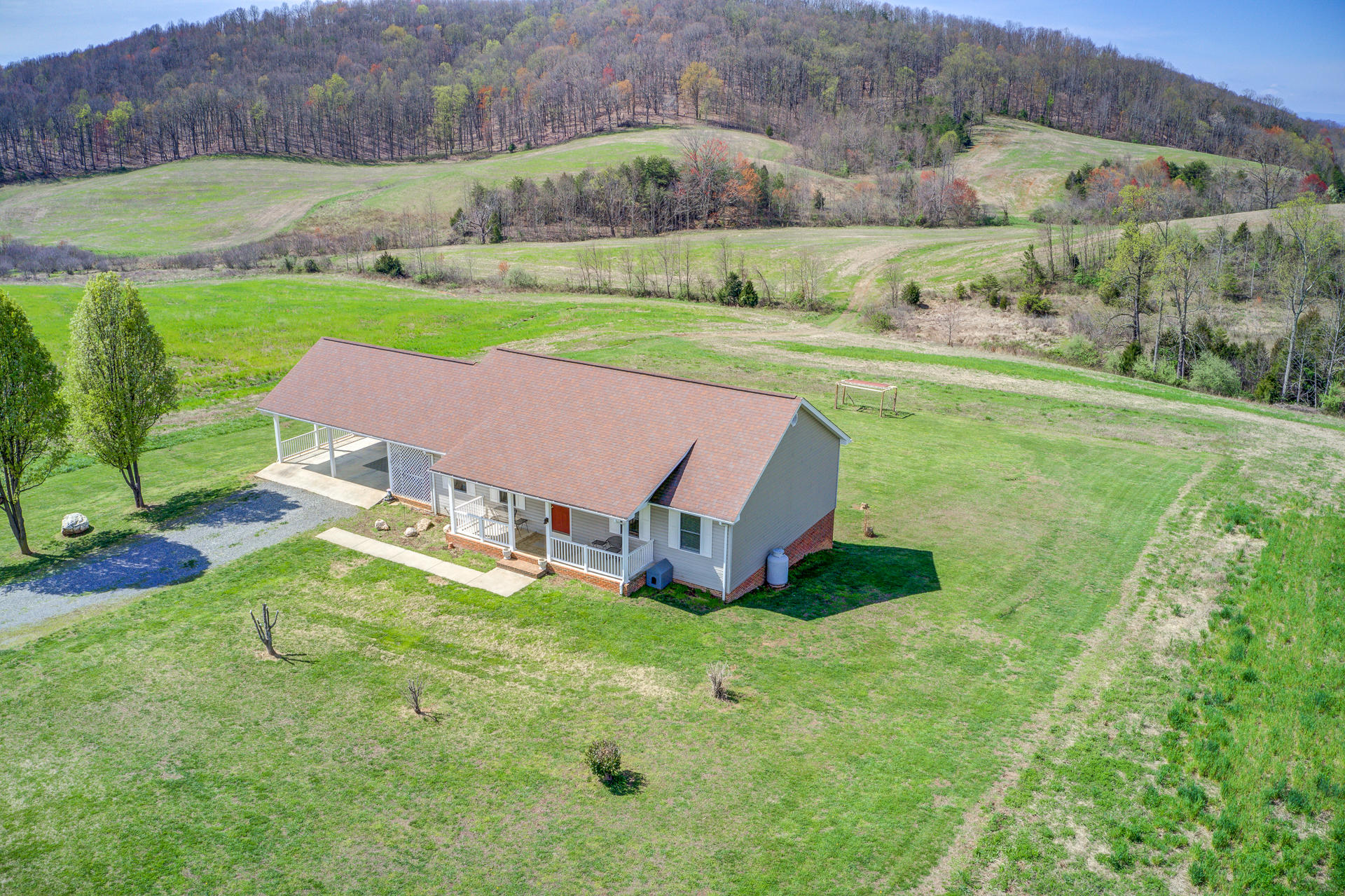 3007 Sandy Level Road Goodview, VA 24095 - Photo 20 of 51 an aerial view of a house with backyard