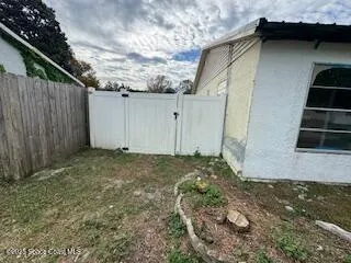 a backyard of a house
