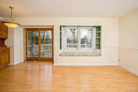 a view of wooden deck