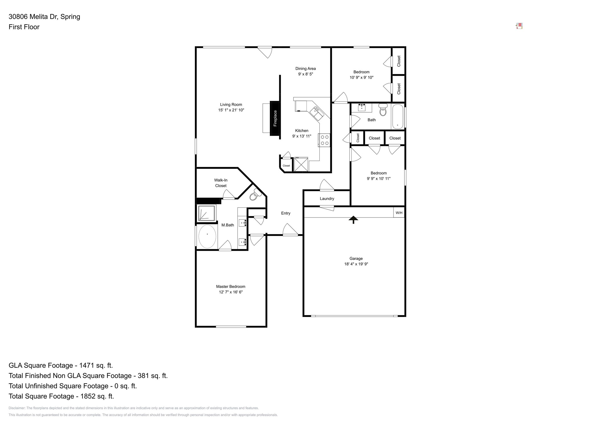 30806 Melita Drive Spring, TX 77386 - Photo 18 of 18 a picture of a room with a white wall and white wall