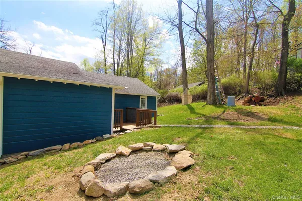 a backyard of a house