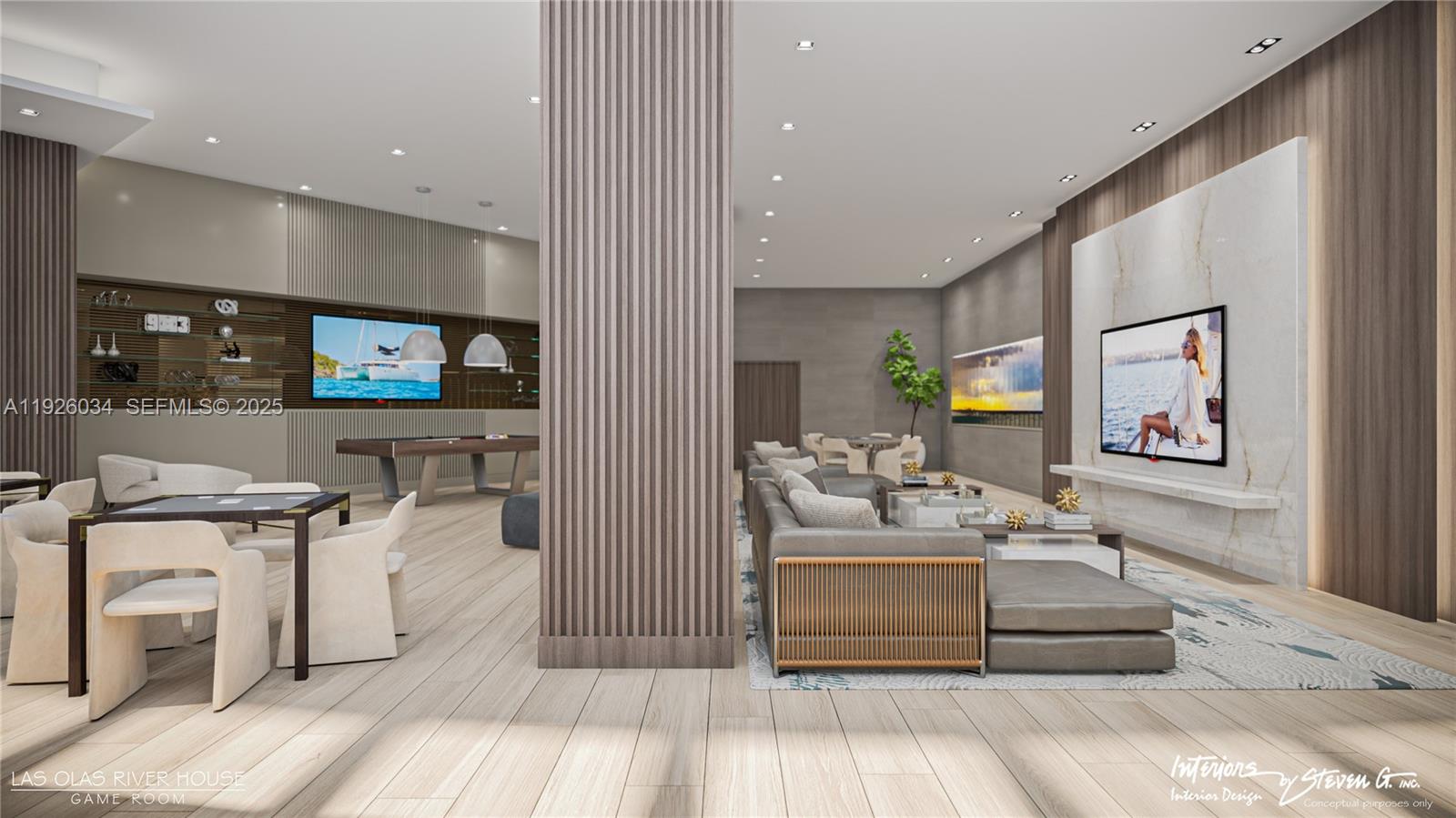 333 Las Olas Way, Unit 2406 Fort Lauderdale, FL 33301 - Photo 46 of 55 a living room with furniture and painting on the wall