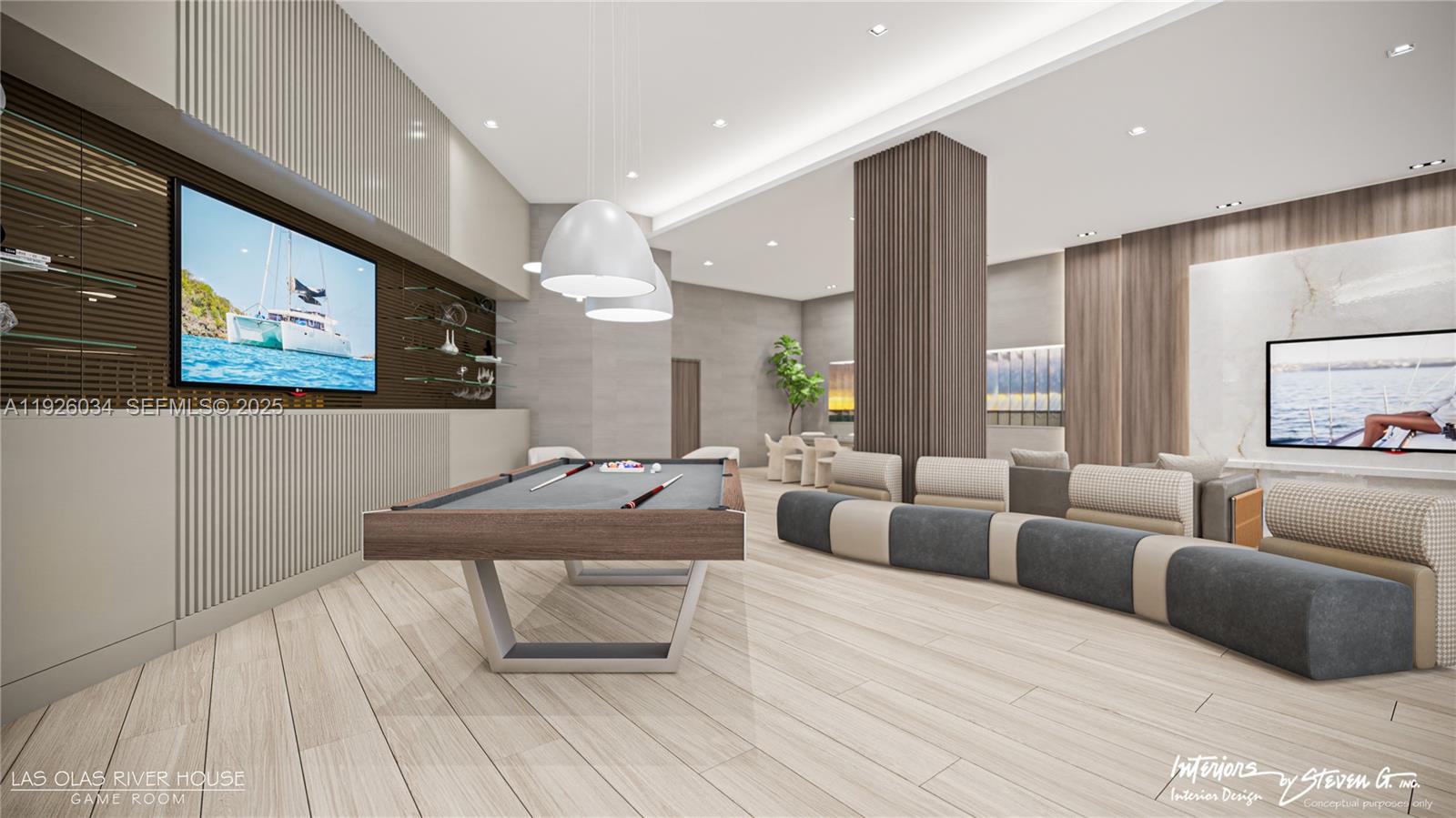 333 Las Olas Way, Unit 2406 Fort Lauderdale, FL 33301 - Photo 48 of 55 a living room with furniture and a wooden floor