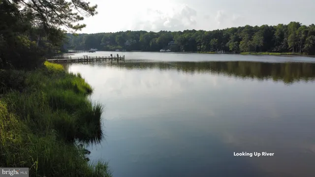 a view of a lake with houses in outdoor space