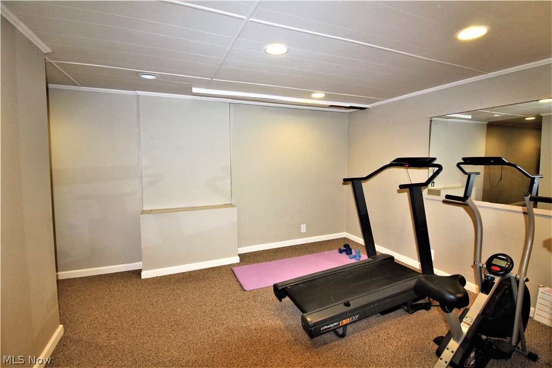 2887 Lee Road Silver Lake, OH 44224 - Photo 20 of 24 Finished Lower Level Exercise Area