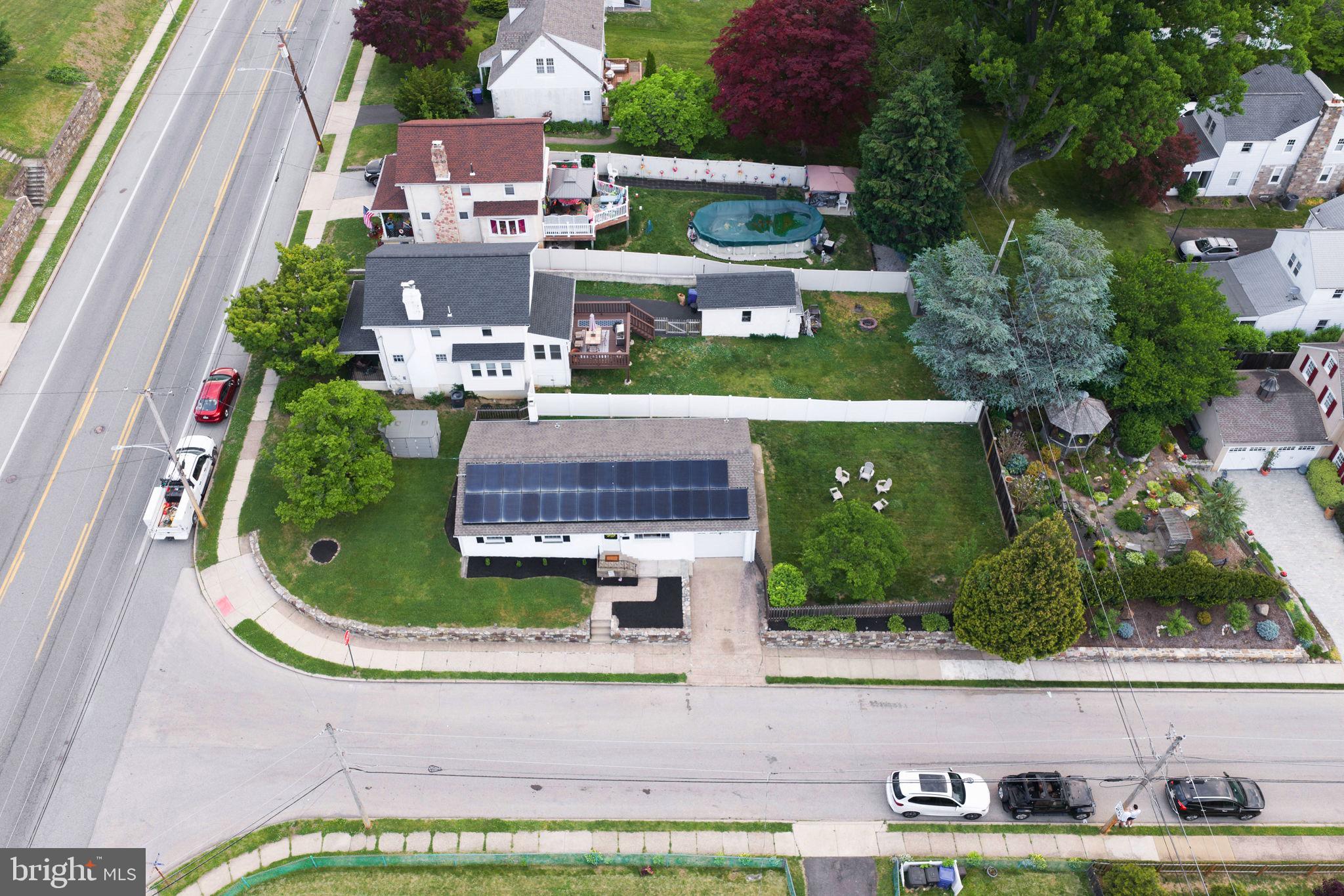 303 Radcliffe Road Glenside, PA 19038 - Photo 30 of 36 an aerial view of a house with garden space ocean view