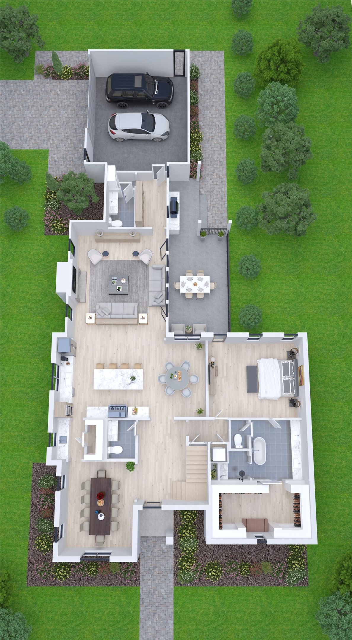 822 West 31st Street Houston, TX 77018 - Photo 2 of 17 Artist rendering of first floor. Subject to change slightly