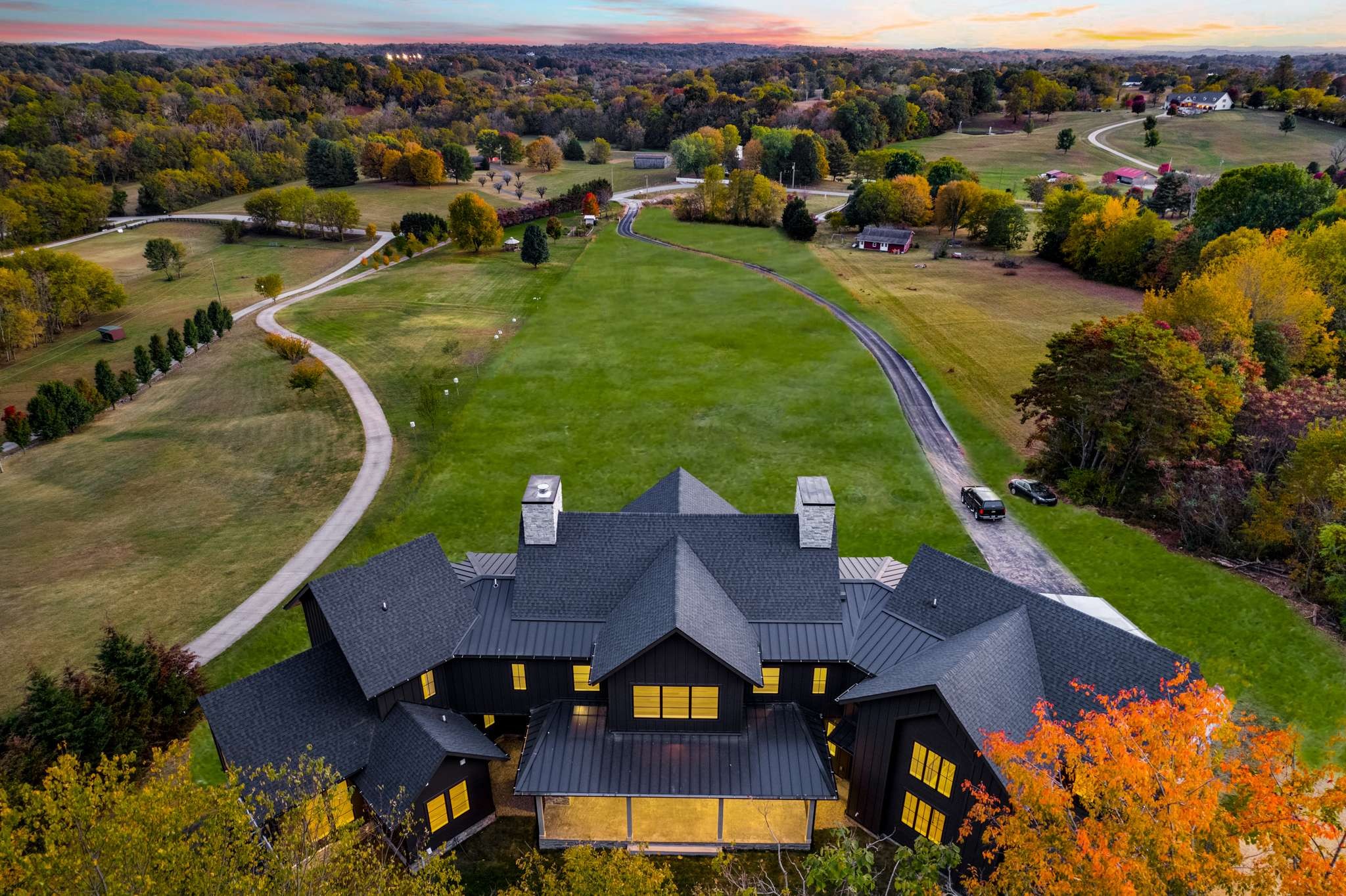 4660 Reed Road Thompson's Station, TN 37179 - Photo 63 of 69 an aerial view of multiple houses with yard