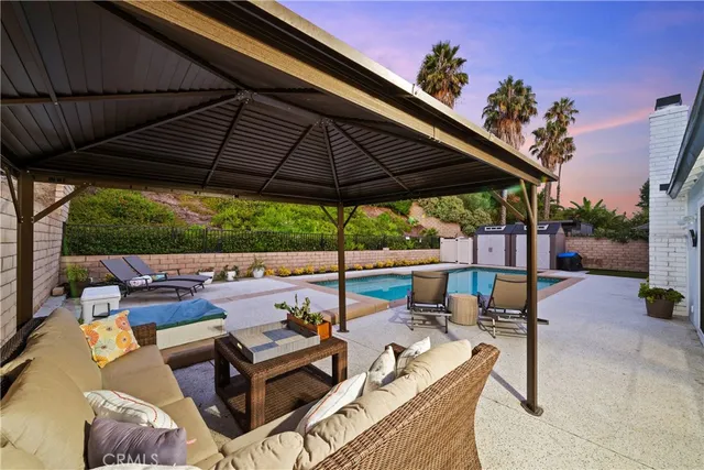 an aerial view of residential building with parking space