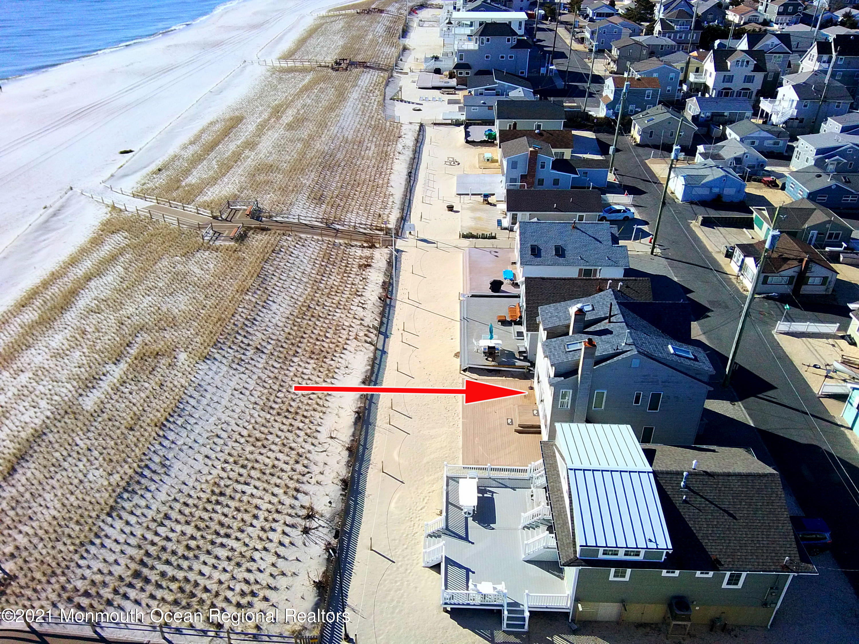 3176 Ocean Road Lavallette, NJ 08735 - Photo 12 of 39 an aerial view of a highlighted house
