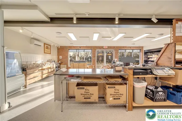 a kitchen with lots of counter top space