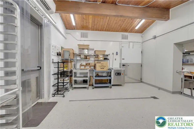 a view of a terrace with city view