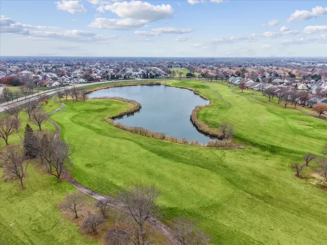 a view of a lake with a city