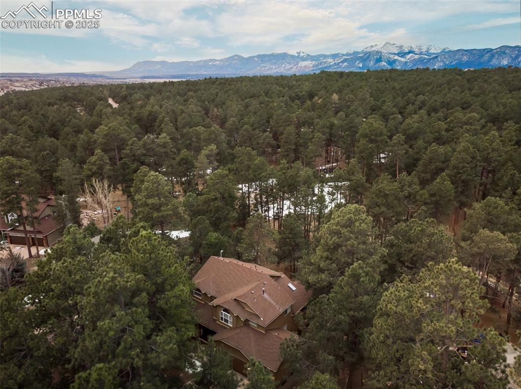 15580 Deercross Court Colorado Springs, CO 80921 - Photo 2 of 50 Birds eye view of property with a mountain view