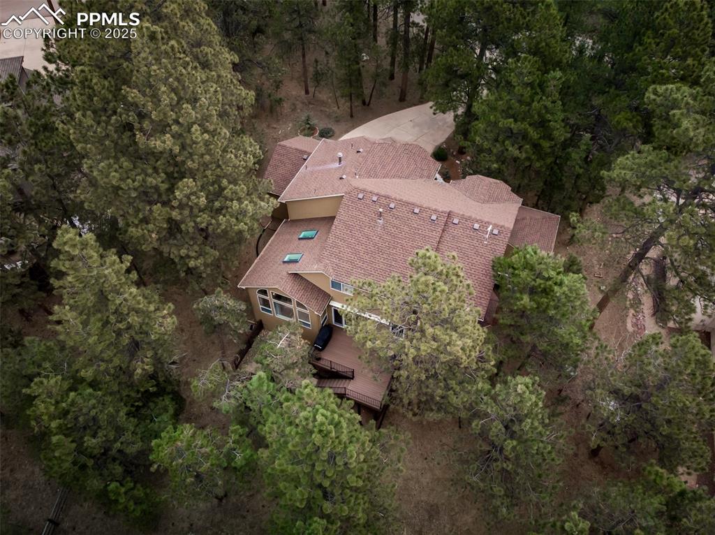15580 Deercross Court Colorado Springs, CO 80921 - Photo 5 of 50 an aerial view of a house with yard and outdoor seating