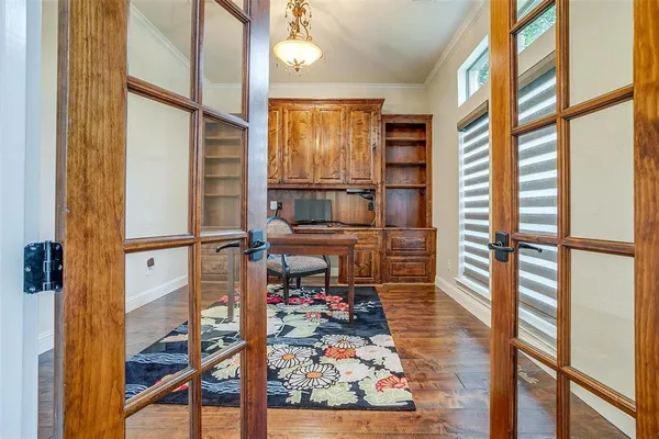 a view of living room with a large window