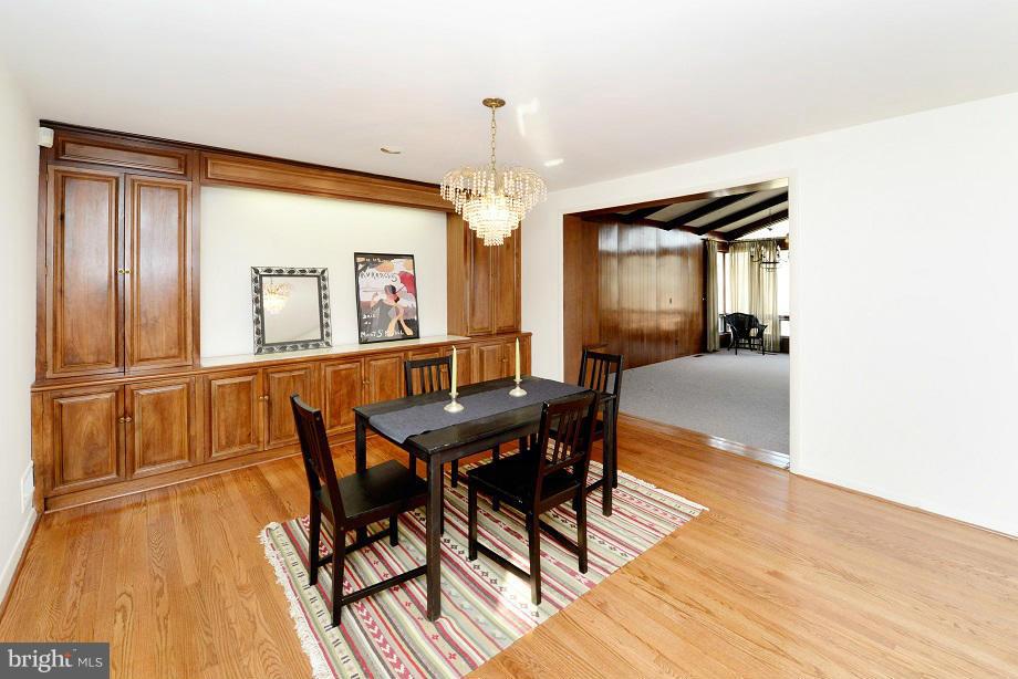 3215 Park View Road Chevy Chase, MD 20815 - Photo 8 of 26 Dining Room with built-in cabinets and sideboard