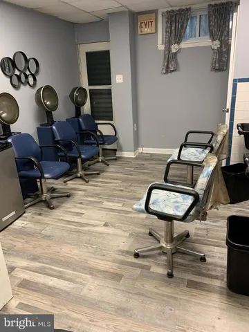 a room with gym equipment