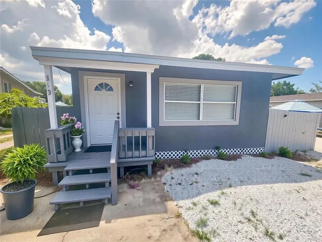 a front view of a house