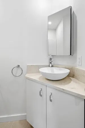 a view of a bathtub in a bathroom