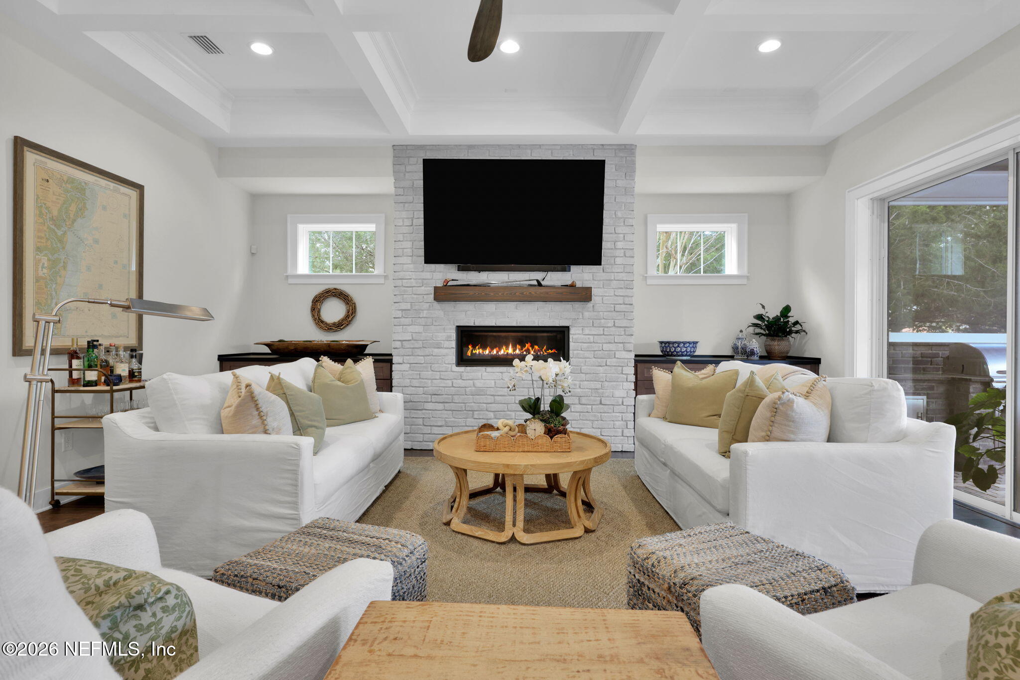14303 Cottage Lake Road Jacksonville, FL 32224 - Photo 12 of 72 a living room with fireplace furniture and a flat screen tv