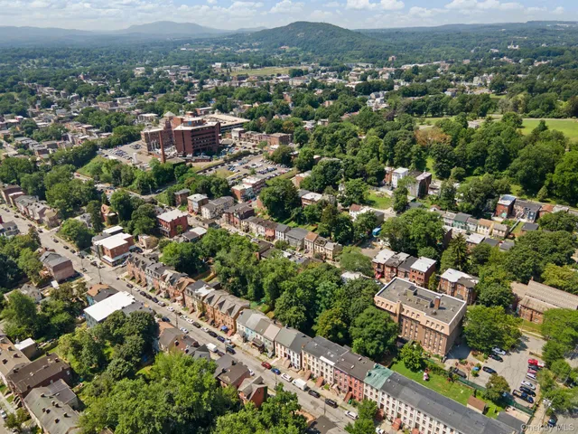 an aerial view of multiple house
