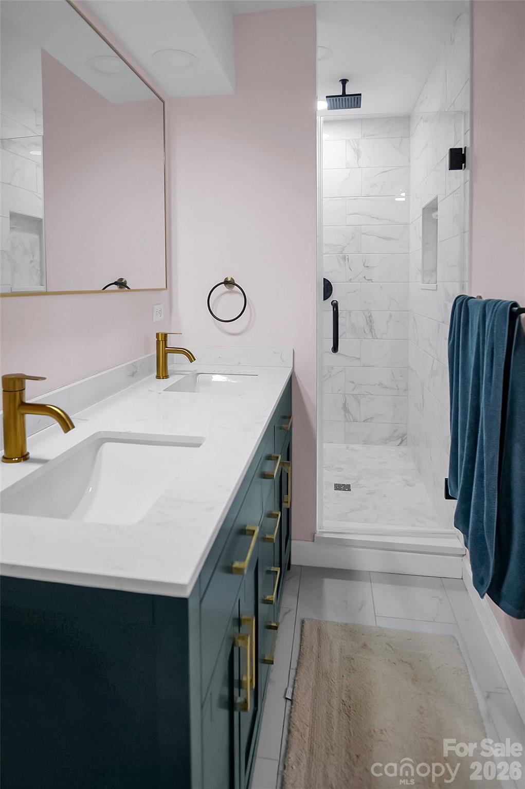 808 Old Mt Holly Road Stanley, NC 28164 - Photo 13 of 48 a bathroom with a sink and a mirror