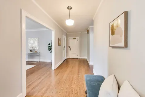 a view of livingroom with furniture and wooden floor