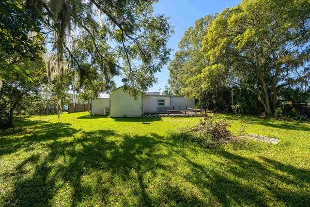 an aerial view of a residential houses with yard