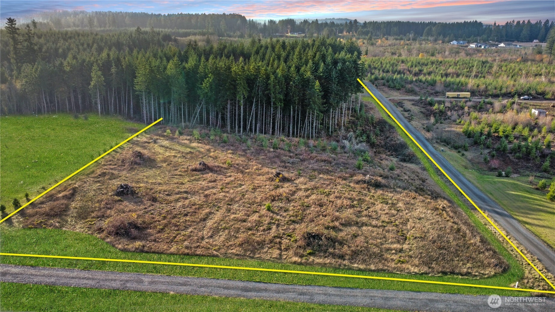 a view of a backyard with a garden