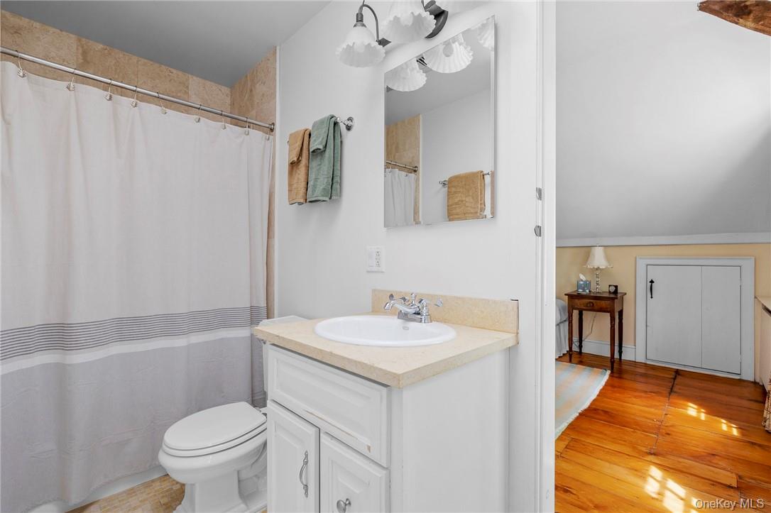1282 Hollow Road Clinton Corners, NY 12514 - Photo 23 of 34 a bathroom with a sink a toilet and a mirror