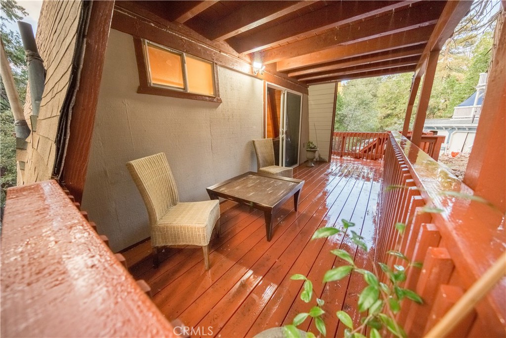 512 Shady Dell Crestline, CA 92325 - Photo 17 of 42 a view of a two chairs in the balcony