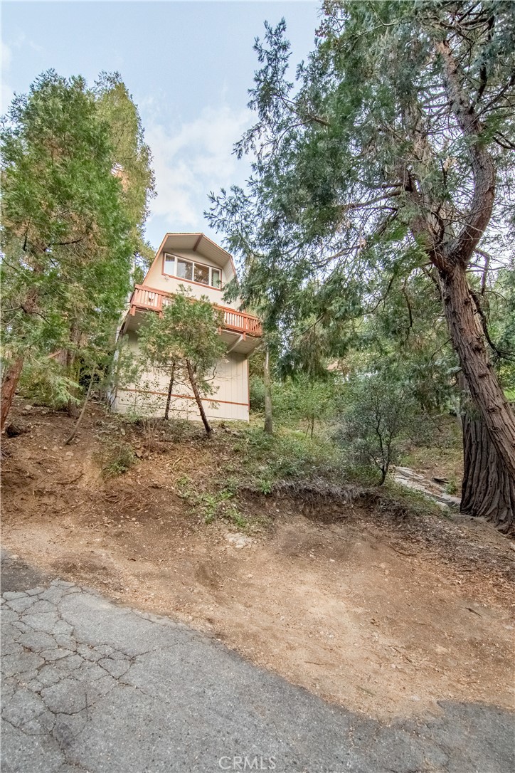 512 Shady Dell Crestline, CA 92325 - Photo 36 of 42 a view of a forest with a bench