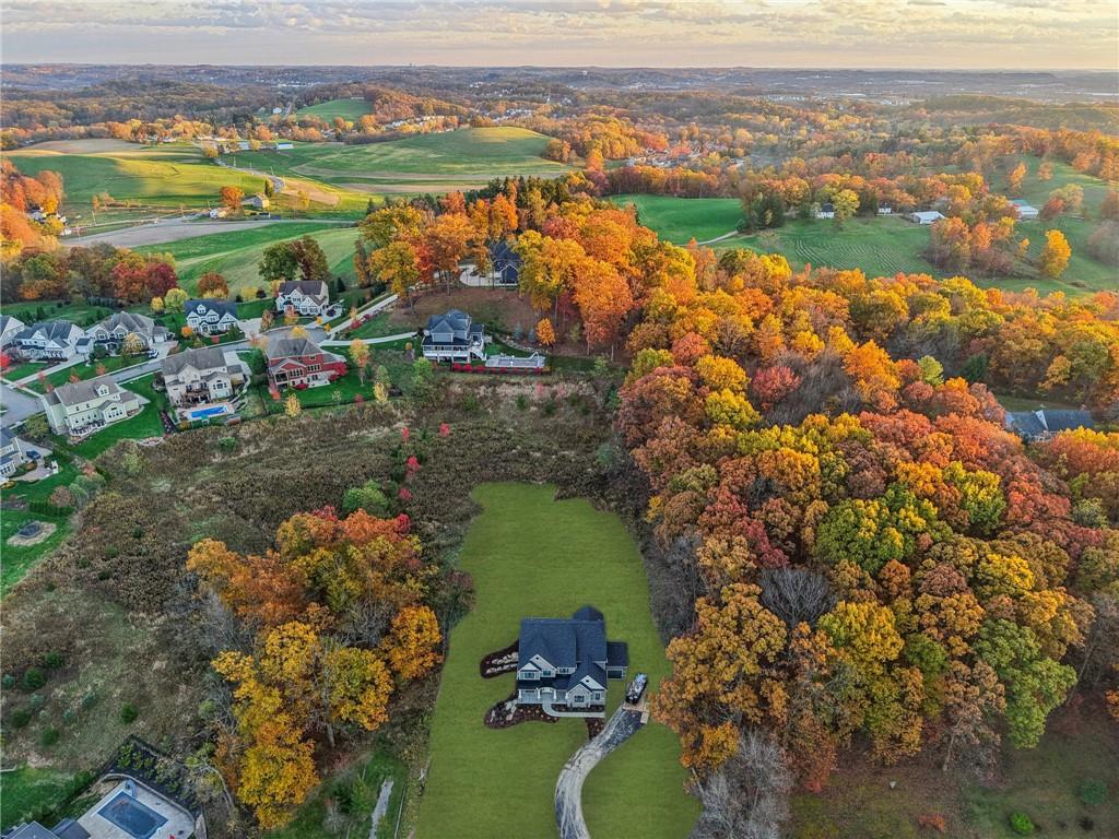 a view of a city with an ocean view