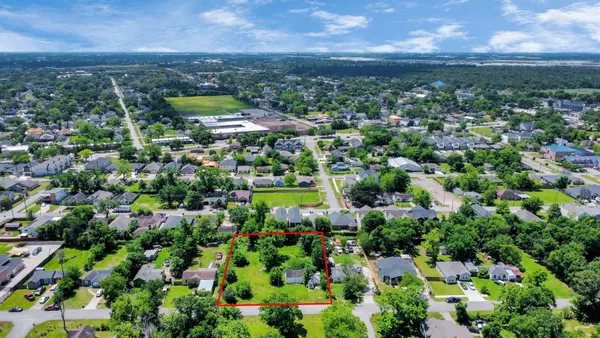 an aerial view of multiple house