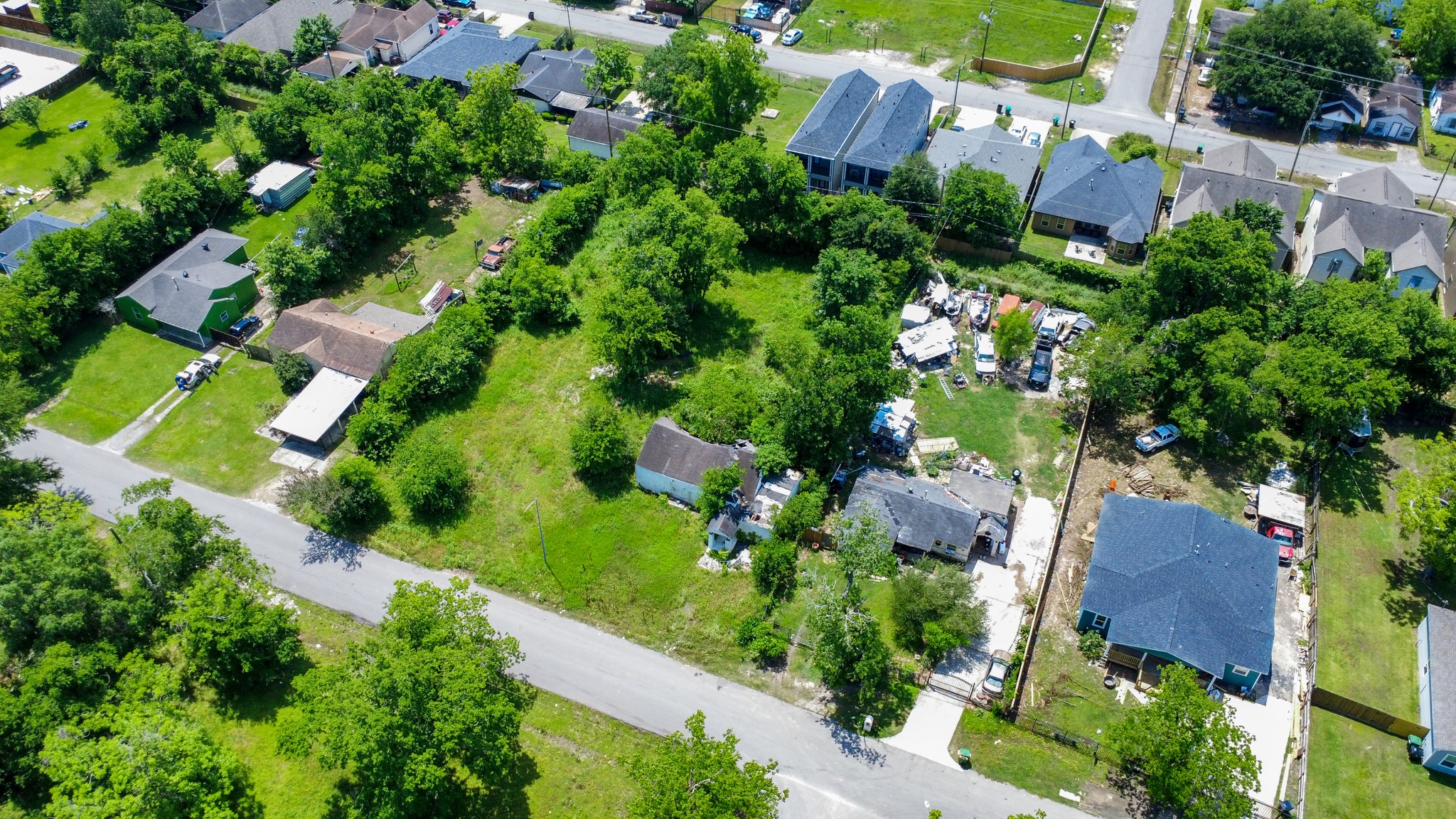 4312 Sunflower Street Houston, TX 77051 - Photo 8 of 45 an aerial view of residential house with outdoor space and trees all around